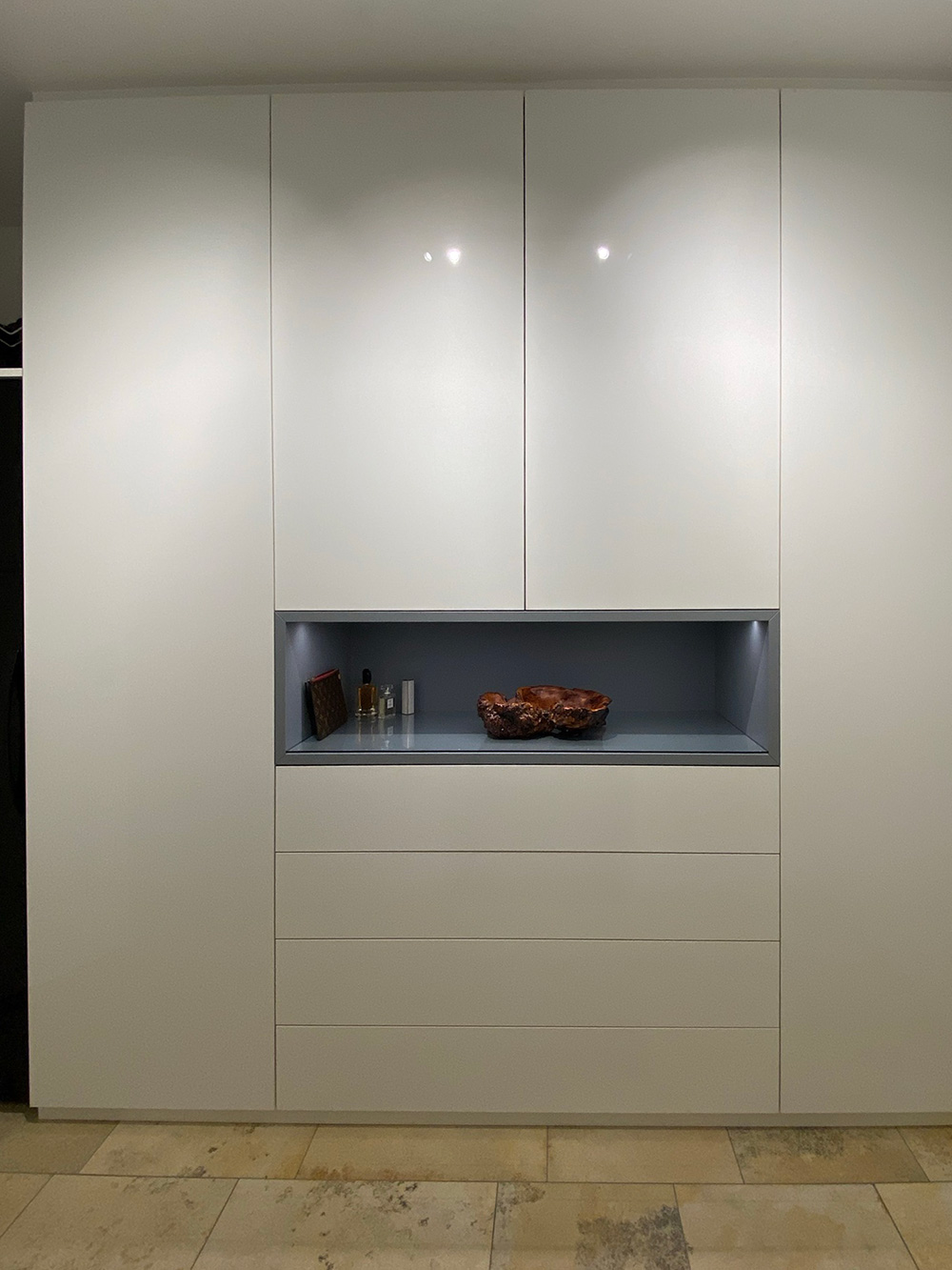 Einbauschrank weiss Eiche massiv, Passau Einbauschrank weiss Eiche massiv, Passau